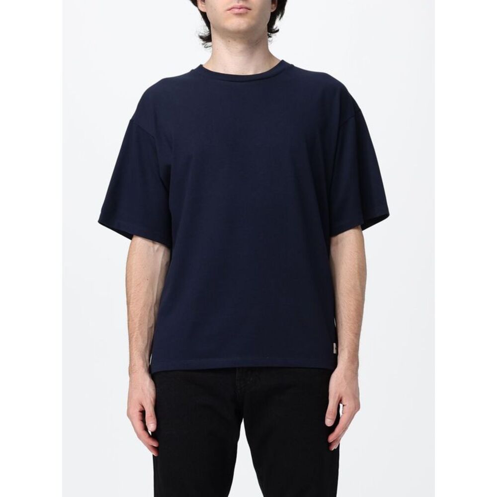 Crewneck T-Shirt Saint Laurent In Cotton And Modal Jersey With Dropped Shoulders